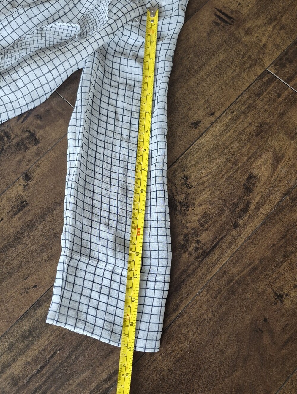Club Monaco 100% Silk Grid Print Ruffle Dress White Black Long Sleeve Mini XXS - Picture 5 of 8